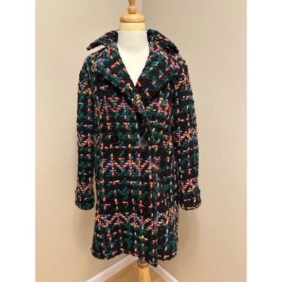 Pepaloves Piccadilly Coat Black Pattern Sz Medium - Picture 3 of 10